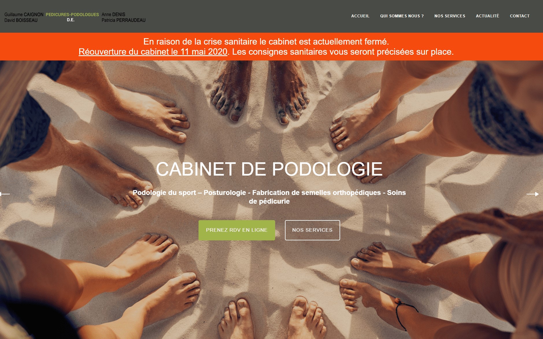 Développement du site web de Podochanto